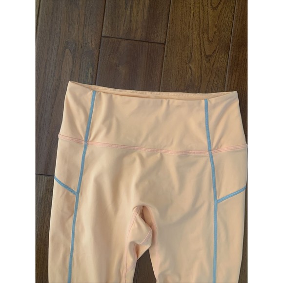 FREE PEOPLE MOVEMENT You're A Peach Activewear Leggings Contrast Seams Size S - Picture 4 of 10